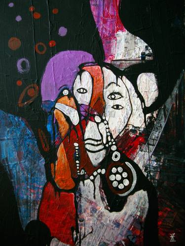 Original Abstract People Paintings by Helen Kholin
