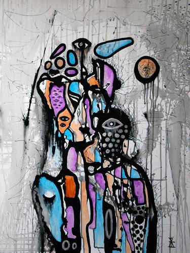 Original Abstract People Paintings by Helen Kholin