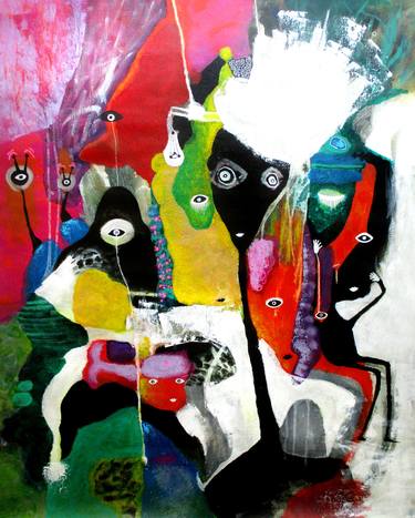 Original Abstract People Paintings by Helen Kholin