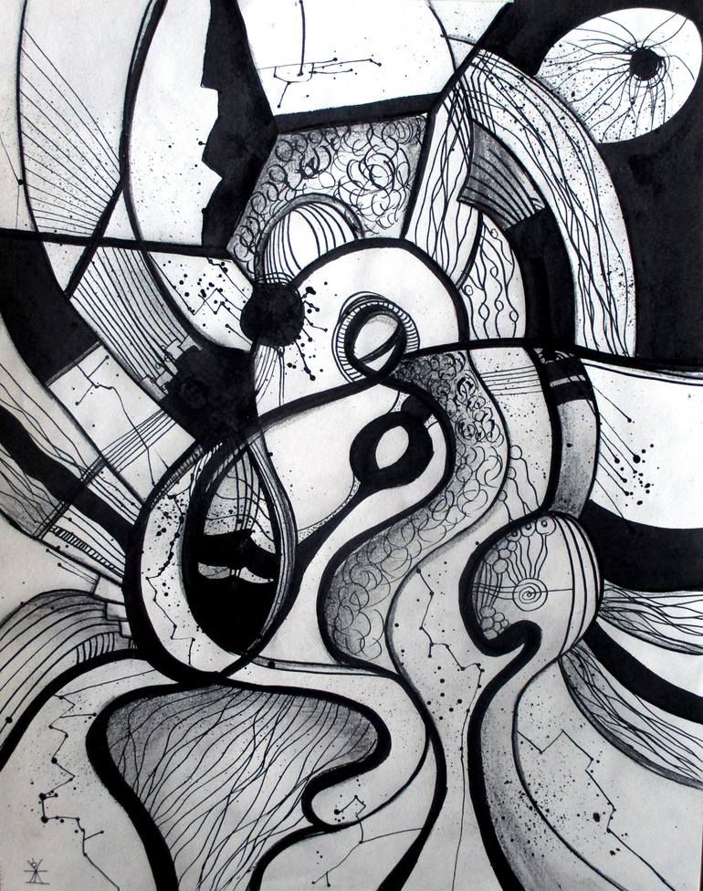 Original Figurative Abstract Drawing by Helen Kholin