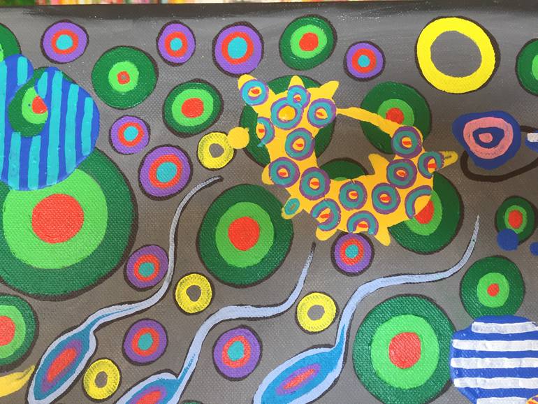 Original Abstract Painting by Ralph Haverkate