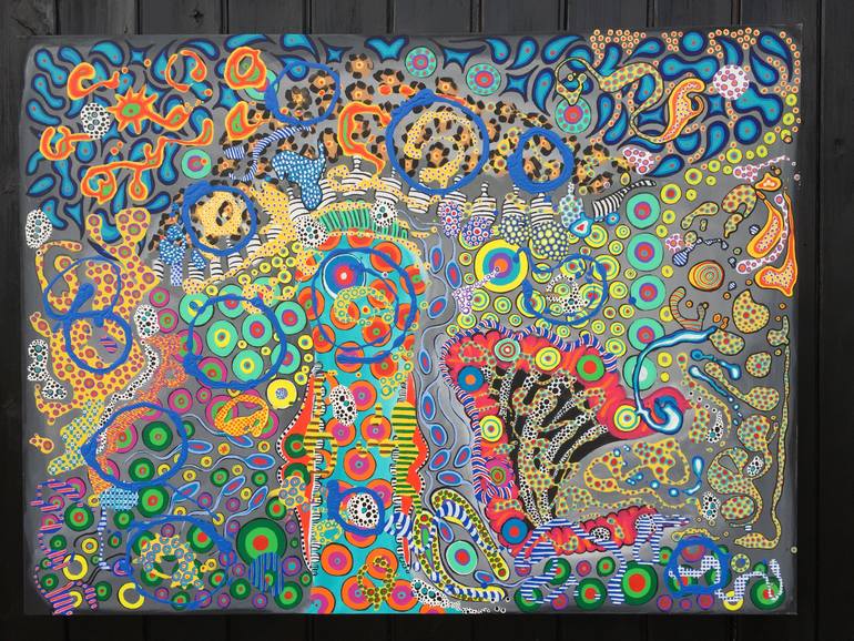 Original Abstract Painting by Ralph Haverkate