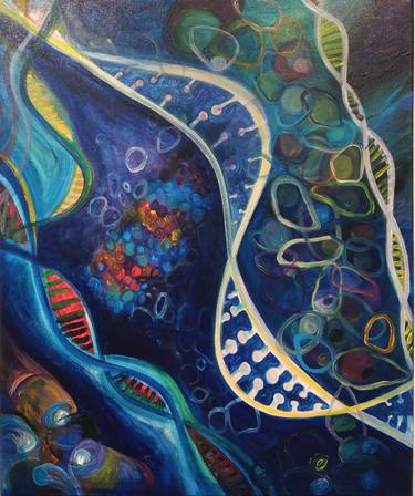 Original Abstract Science Paintings by Laura Cascone