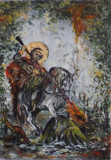 Print of Realism Religious Paintings by Dragomir Eleonora