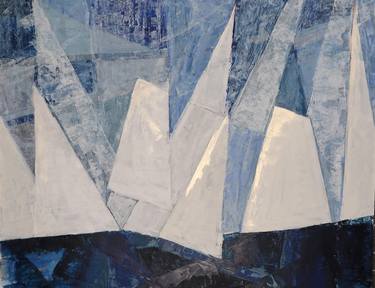 Original Abstract Boat Paintings by Gerdi Moeller-Jansen