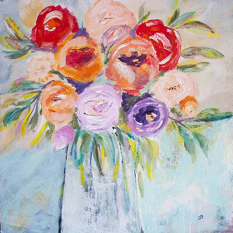 Midsummer bouquet Painting by Gerdi Moeller-Jansen | Saatchi Art