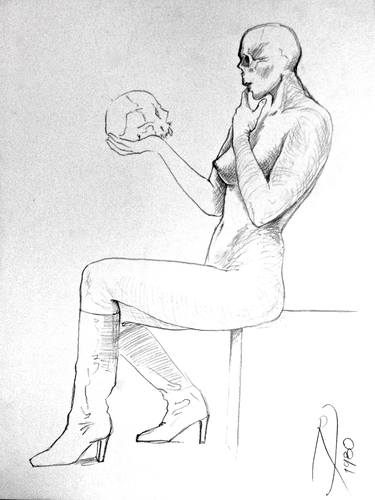 Print of Surrealism Mortality Drawings by Rainer Jacob