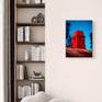 Red chimney with strong form and contrast