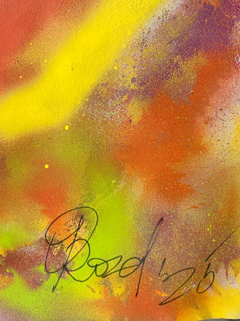 Original Abstract Expressionism Graffiti Painting by Olga Drozd