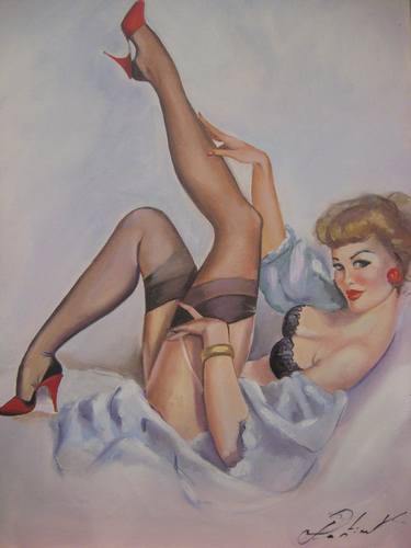 Print of Realism Erotic Paintings by Fatima Tomaeva