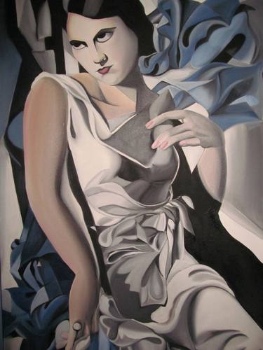 Original Art Deco Women Paintings by Paola Jones