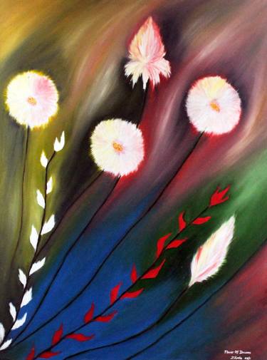 Original Abstract Expressionism Floral Paintings by A Zhoniu Pfozhe