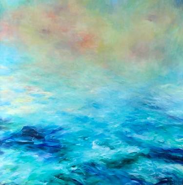 Print of Abstract Water Paintings by Lisa Hemeon