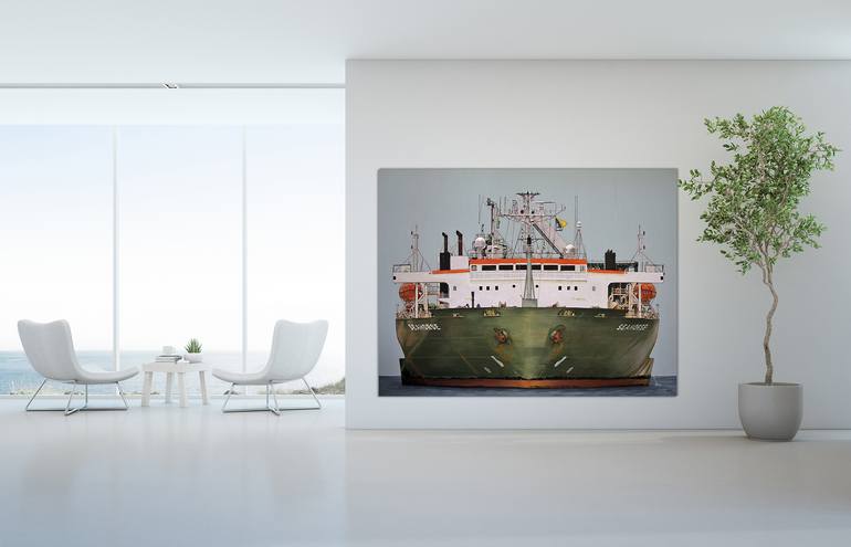 Original Ship Painting by Clara Bastian
