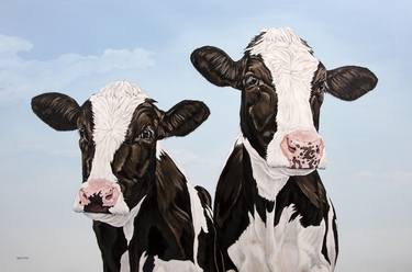 Print of Realism Cows Paintings by Clara Bastian