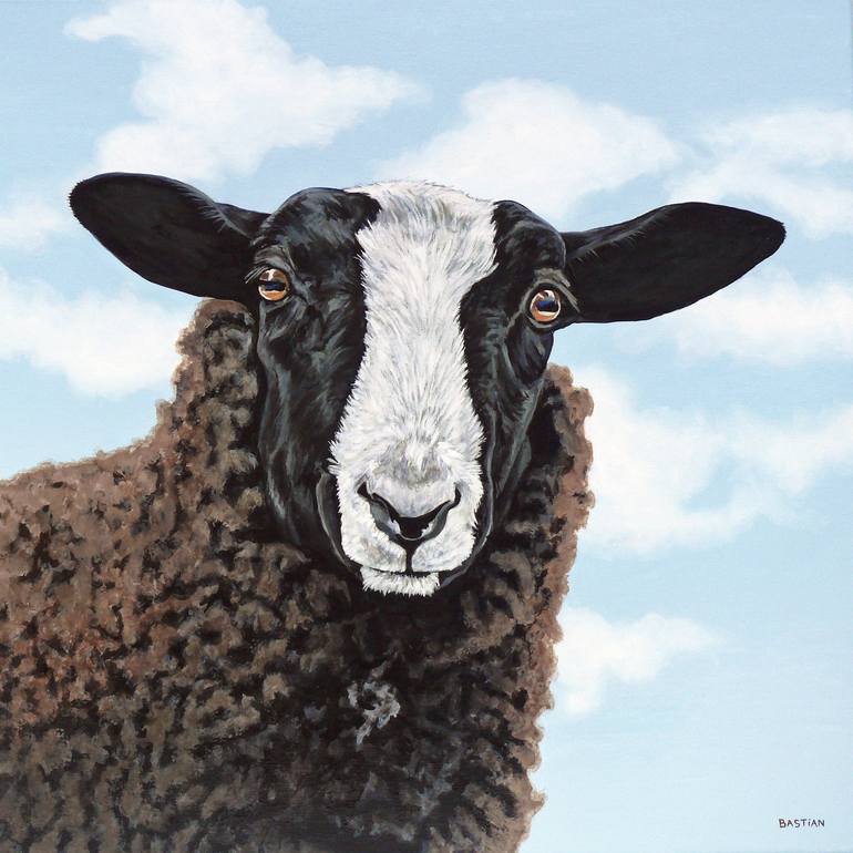 Sheep Painting by Clara Bastian | Saatchi Art