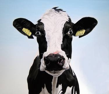 Print of Realism Cows Paintings by Clara Bastian