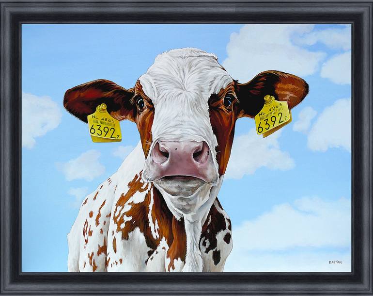 Original Cows Painting by Clara Bastian