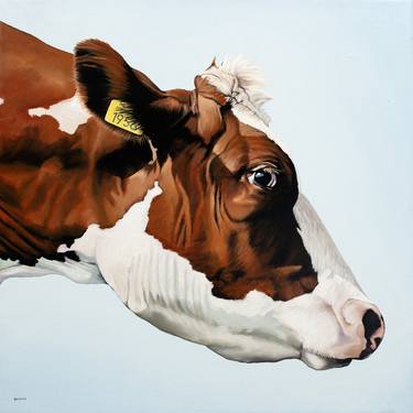 Original Realism Cows Paintings by Clara Bastian