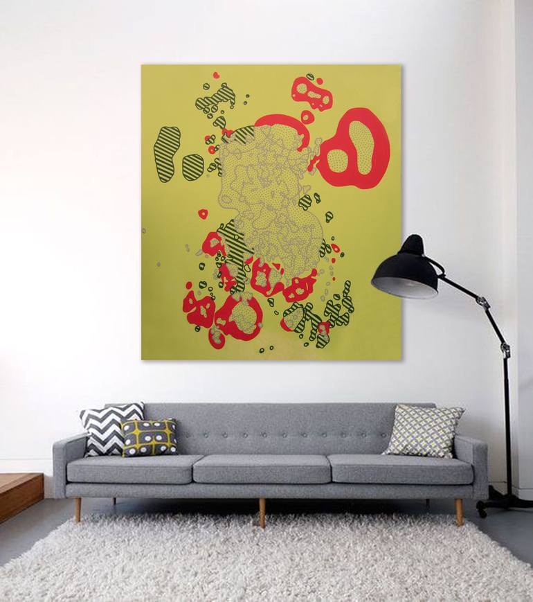 Original Conceptual Abstract Painting by Lucie Jirku