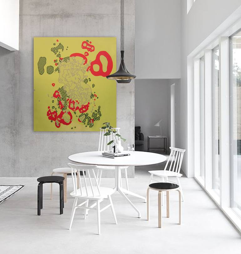 Original Conceptual Abstract Painting by Lucie Jirku