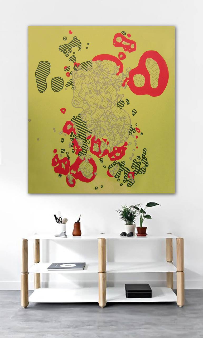 Original Conceptual Abstract Painting by Lucie Jirku