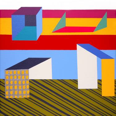 Print of Abstract Architecture Paintings by Lucie Jirku