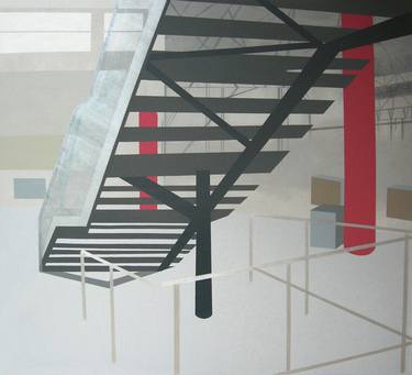 Original Minimalism Architecture Paintings by Lucie Jirku