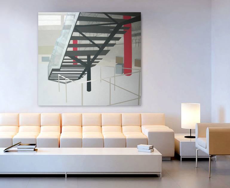 Original Architecture Painting by Lucie Jirku