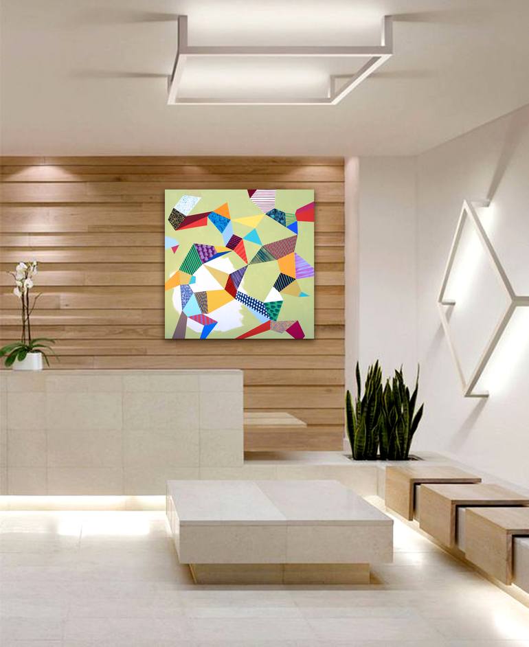 Original Conceptual Abstract Painting by Lucie Jirku