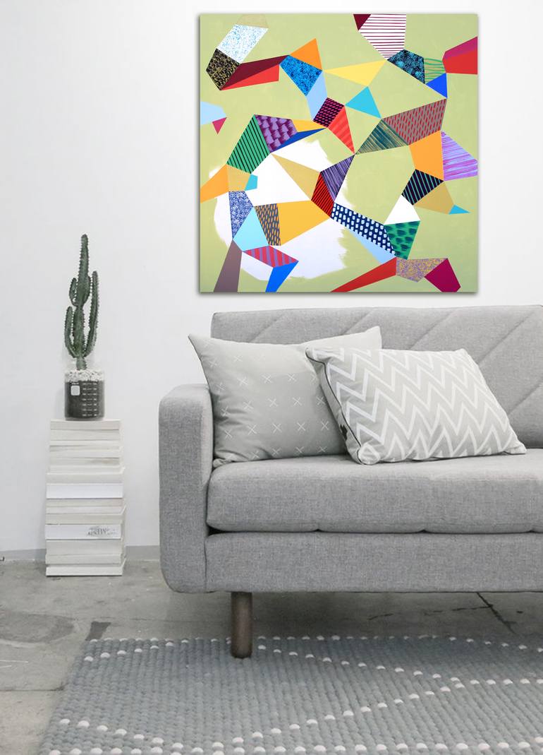 Original Conceptual Abstract Painting by Lucie Jirku