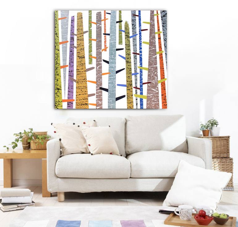 Original Abstract Nature Painting by Lucie Jirku