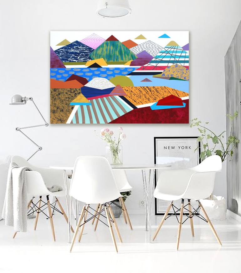 Original Abstract Landscape Painting by Lucie Jirku