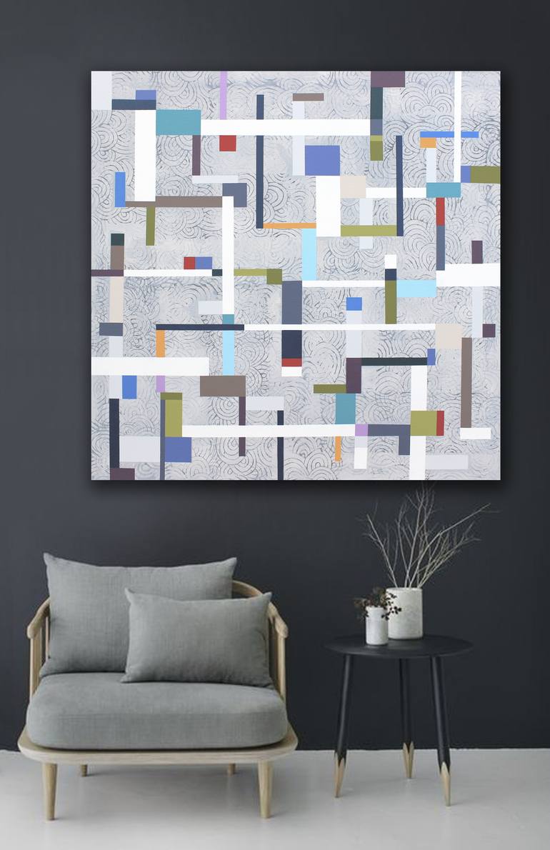 Original Abstract Patterns Painting by Lucie Jirku