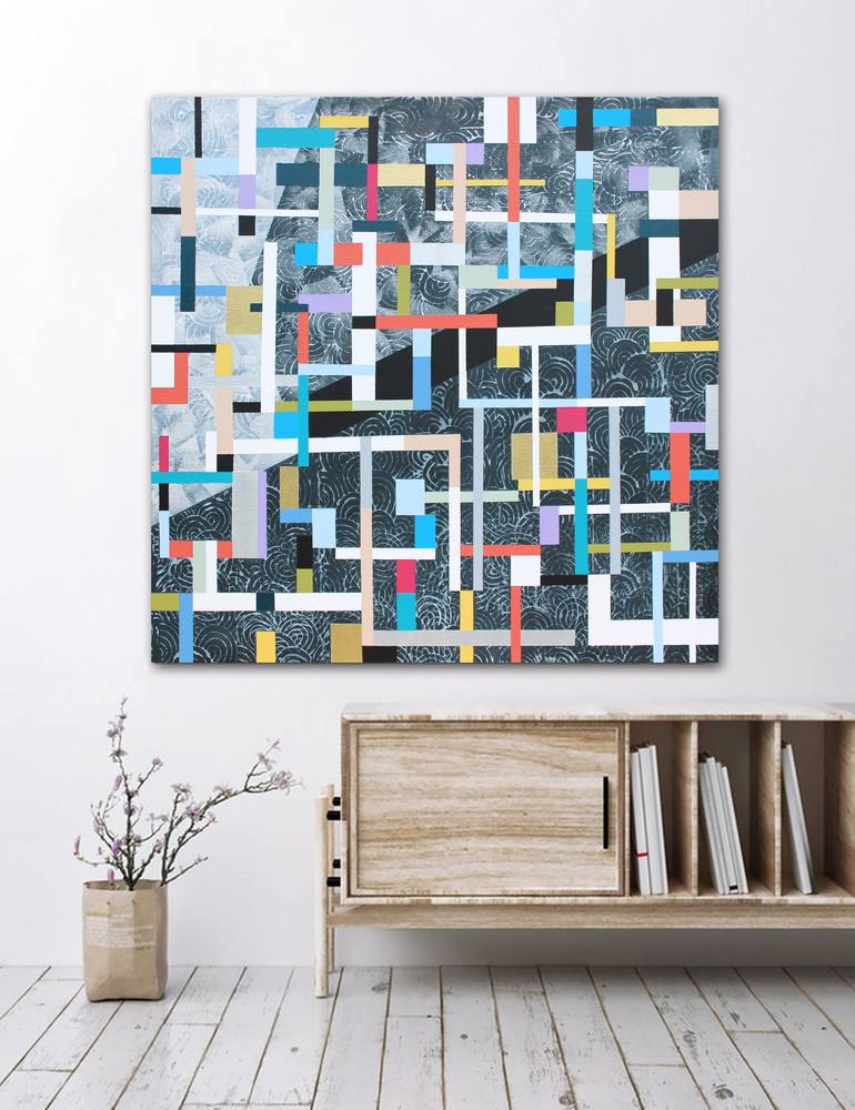 Original Minimalism Abstract Painting by Lucie Jirku