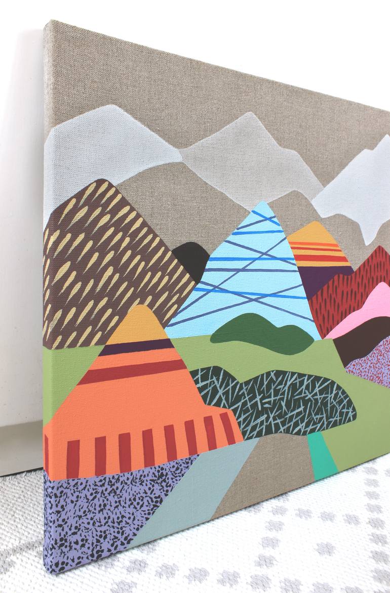 Original Abstract Outer Space Painting by Lucie Jirku