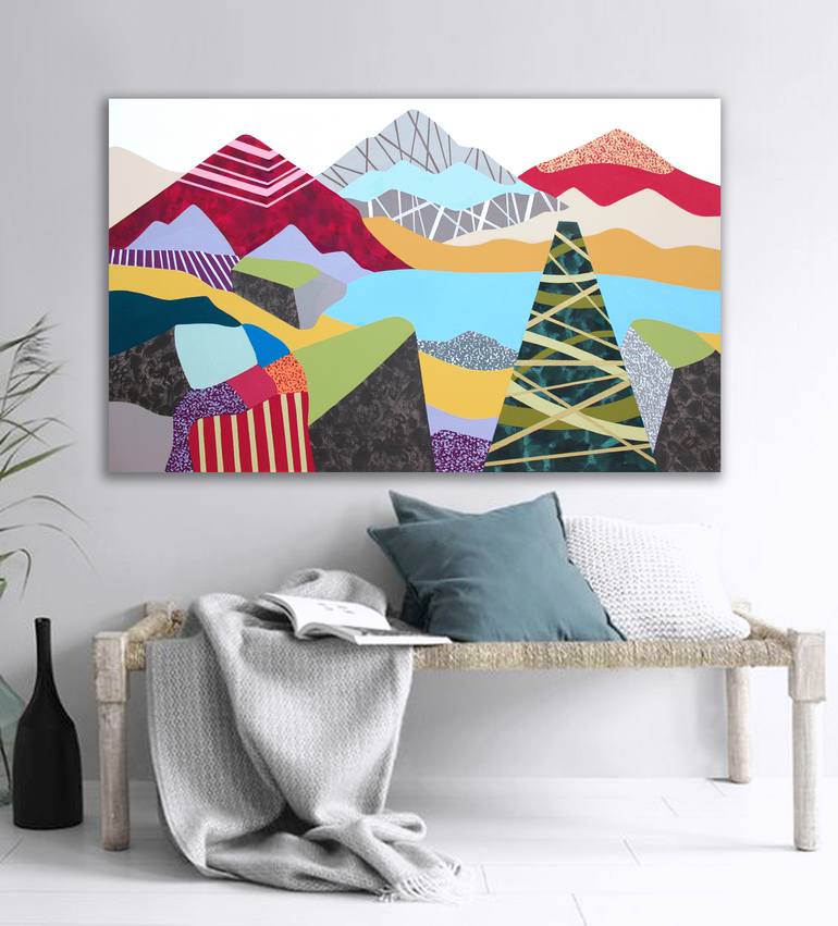 Original Abstract Expressionism Landscape Painting by Lucie Jirku