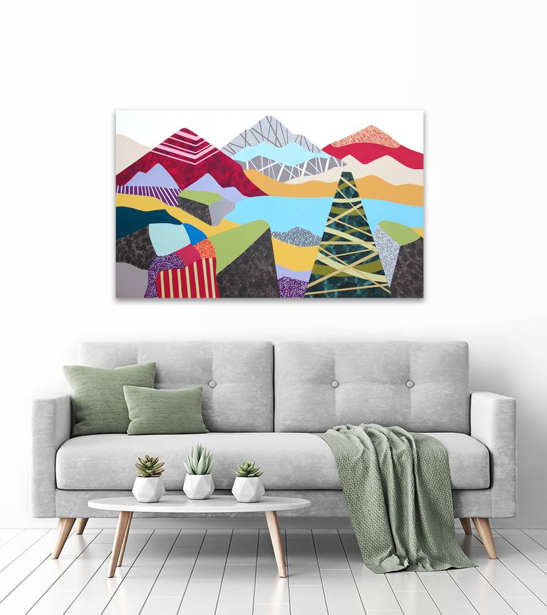 Original Abstract Expressionism Landscape Painting by Lucie Jirku