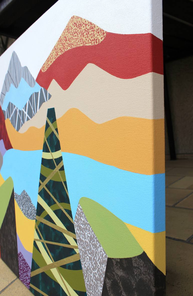 Original Abstract Expressionism Landscape Painting by Lucie Jirku