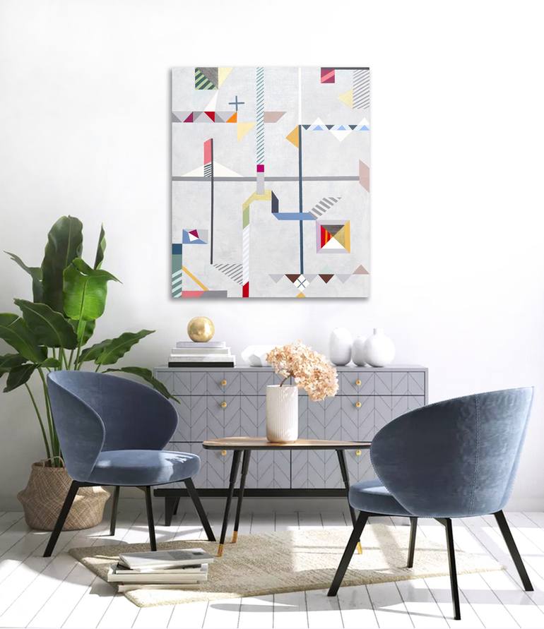 Original Abstract Love Painting by Lucie Jirku