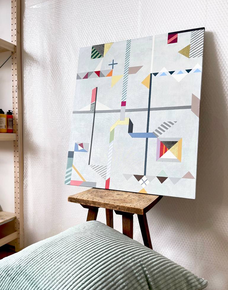 Original Abstract Love Painting by Lucie Jirku