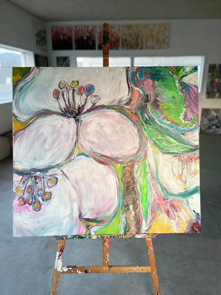 Original Impressionism Floral Painting by Daniel Marcoux
