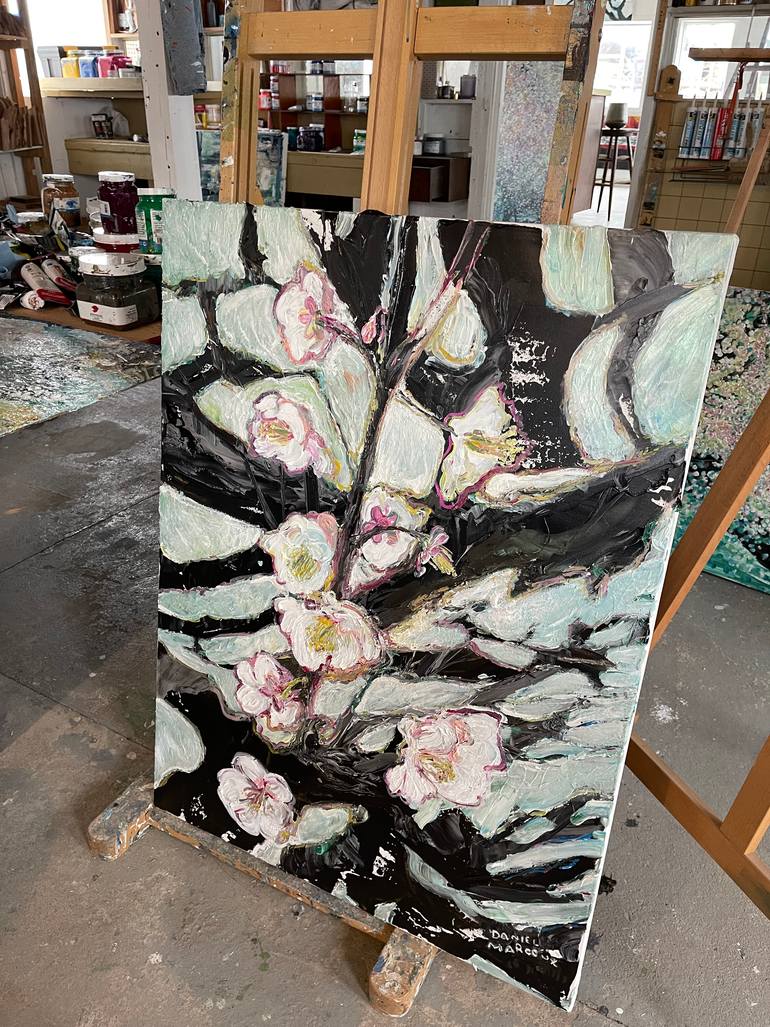Original Impressionism Floral Painting by Daniel Marcoux