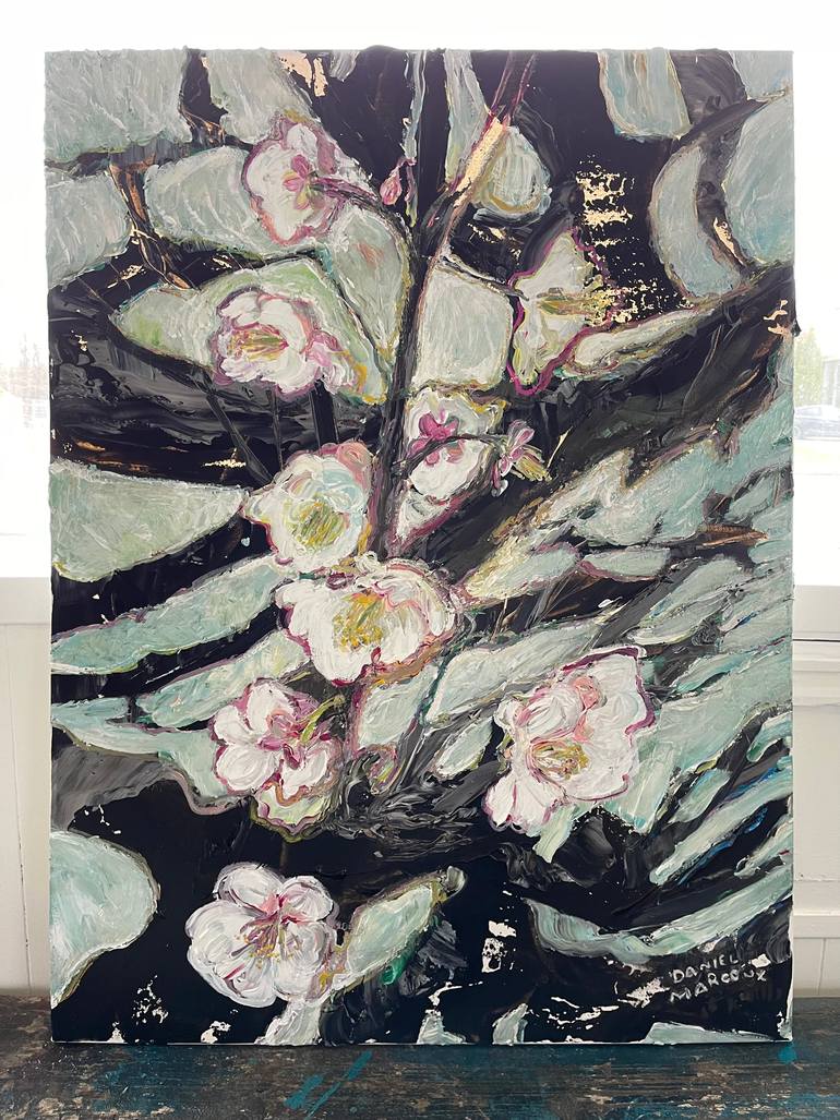 Original Impressionism Floral Painting by Daniel Marcoux