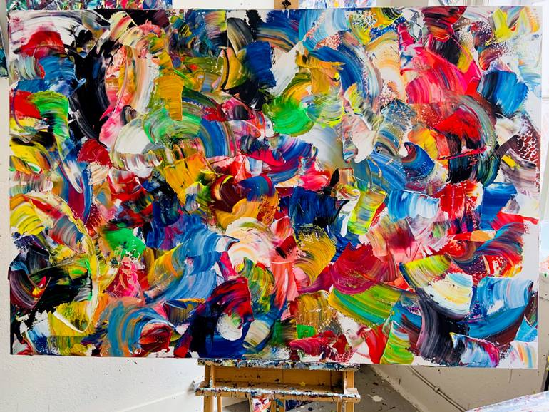 Original Abstract Expressionism Abstract Painting by Daniel Marcoux