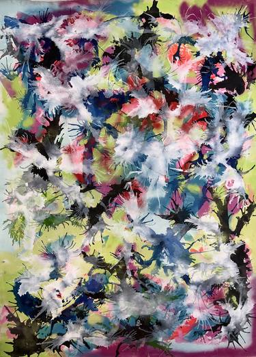 Original Abstract Expressionism Abstract Mixed Media by Antonio Rubalcava