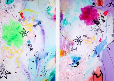 Original Abstract Expressionism Abstract Paintings by Jessica Krause Smith