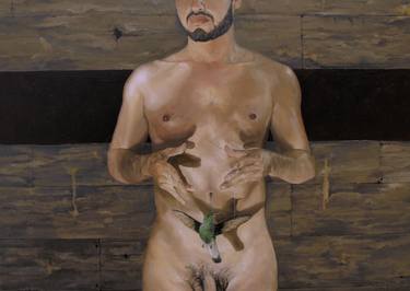 Print of Realism Erotic Paintings by Csar Meza Anguiano