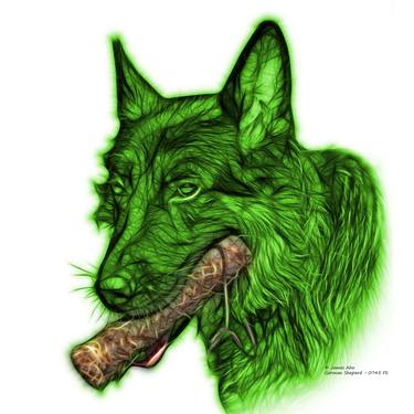 Green German Shepard and Toy - 0745 FS thumb