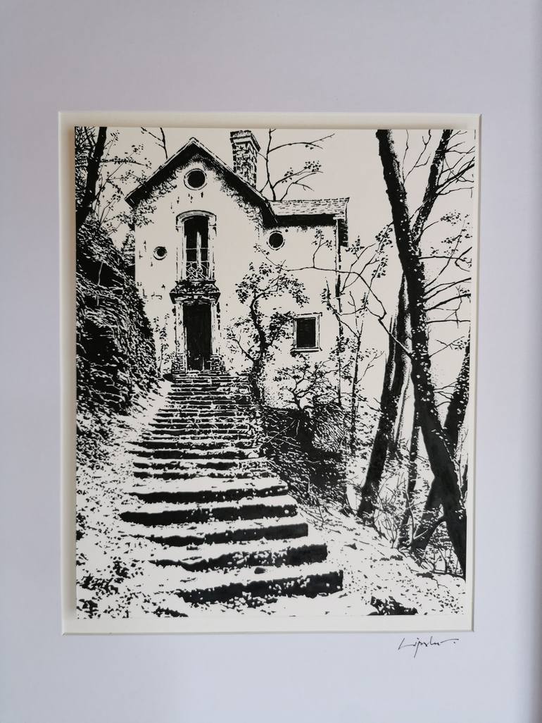 Original Black & White Architecture Drawing by Robert Andler-Lipski